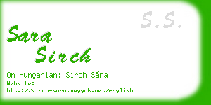 sara sirch business card